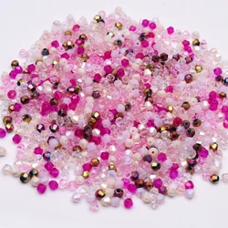 New Color 4mm 200pcs/bag Bicone Crystal Glass Beads Amber Solid Loose Spacer Beads For Jewelry Making DIY Necklace Bracelet