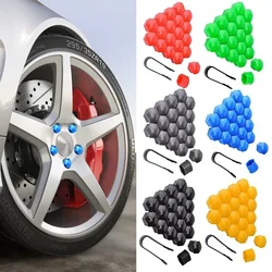 20Pcs Car Wheel Nut Bolt Head Cover Cap Anti-Rust Caps Car Tire Screw Protective Bolt Caps Auto Exterior Accessories 17/19/21mm
