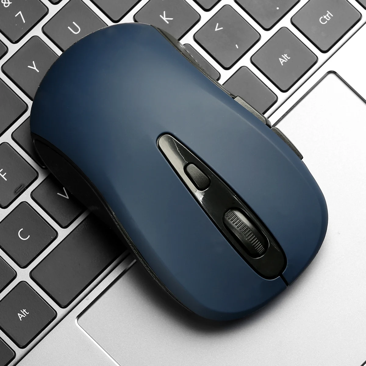 

Wireless Mouse for Laptop,2.4GHz Silent USB Receiver Mouse, Slim Optical Mouse with 4 Buttons 1600 DPI Portable Ergonomic Mouse