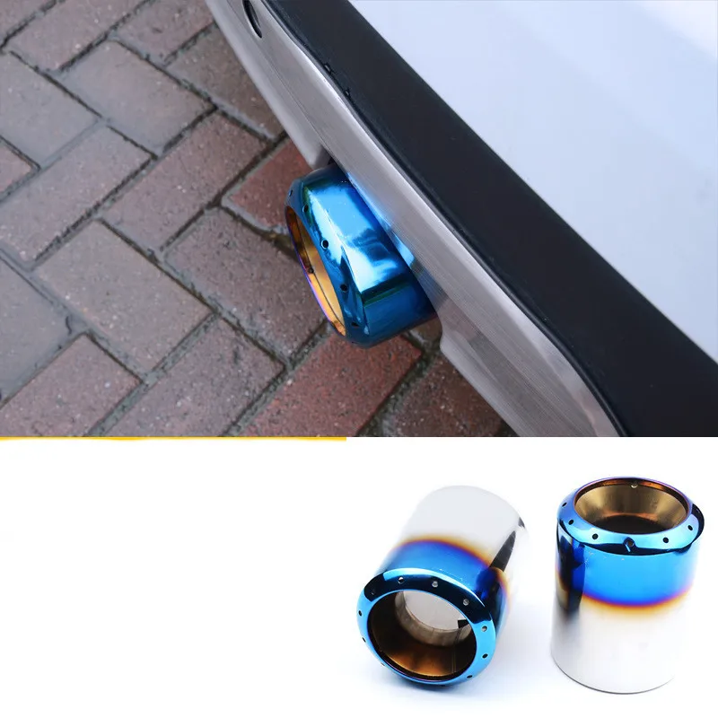 2Pcs/Set Car exhaust pipe tail throat for land rover evoque for jaguar f pace accessories muffler silencer