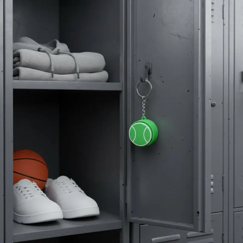 Keyring Push Bubble Fidget Toy Basketball Football Design Stress Relief Popper for Office Classroom Anxiety Reduction Gift