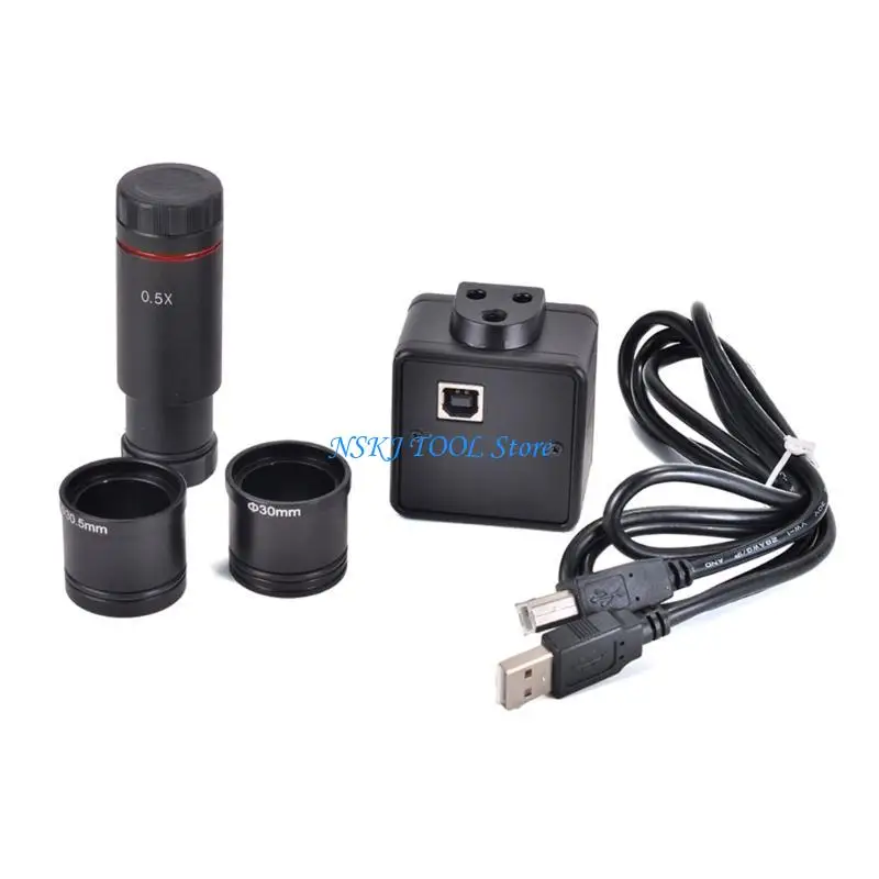 

L8RC 0.5X/1X Microscope 5MP CMOS USB Electronic Eyepiece with 30mm & 30.5mm Adapter