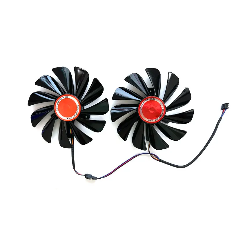 2 fans brand new for XFX Radeon RX580 588 590 GME 8GB Black Wolf Black Wolf version graphics card replacement fan CF1010U12S