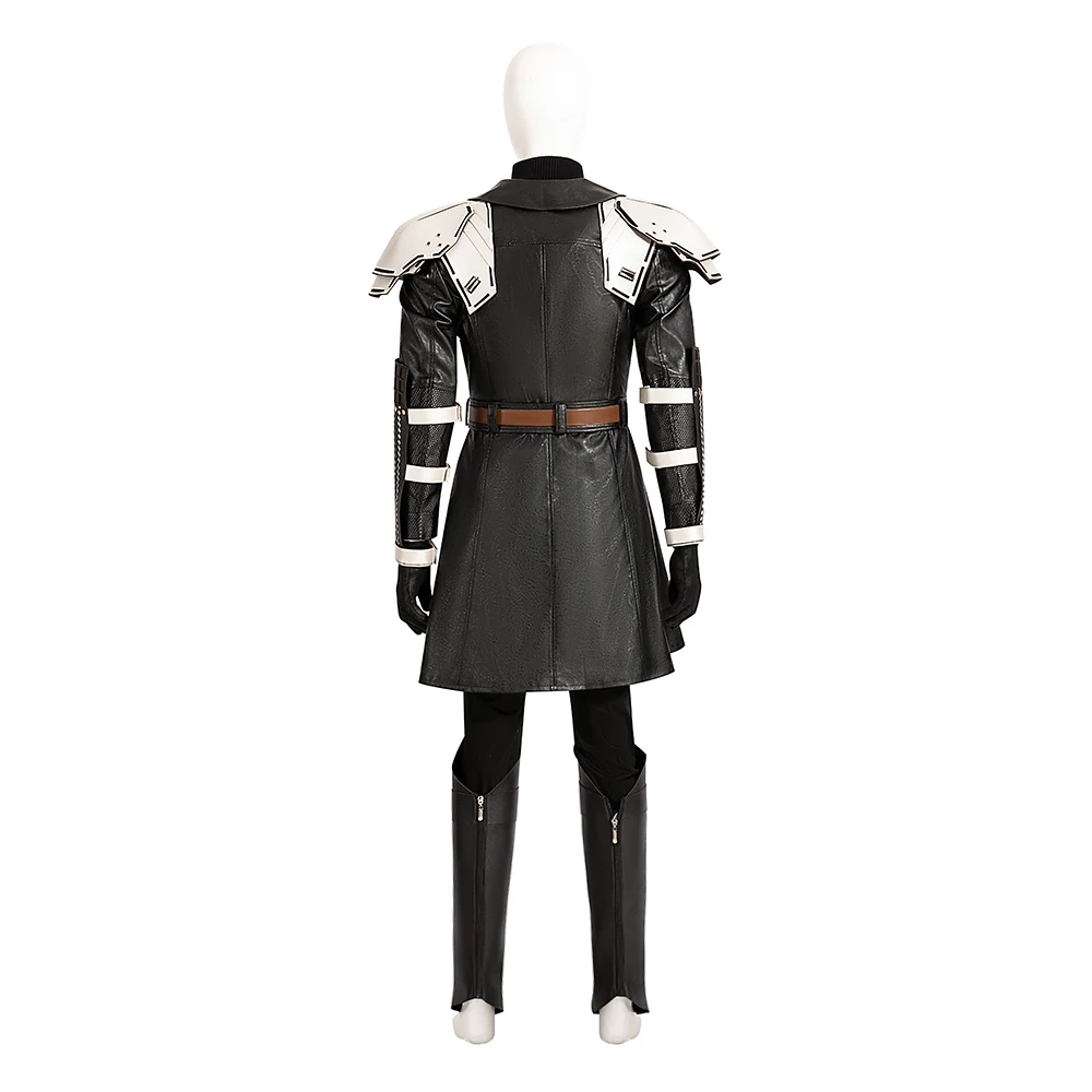 Sephiroth Cosplay Game Final Fantasy Men Black Combat Uniform Full Set Halloween Carnival Party Fantasia Disguise Warrior Suit