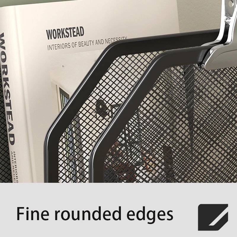 5-Section Vertical Desktop Organizer, 5-Section Mesh File Folder Stand Sorter for Office Home Classroom Organization