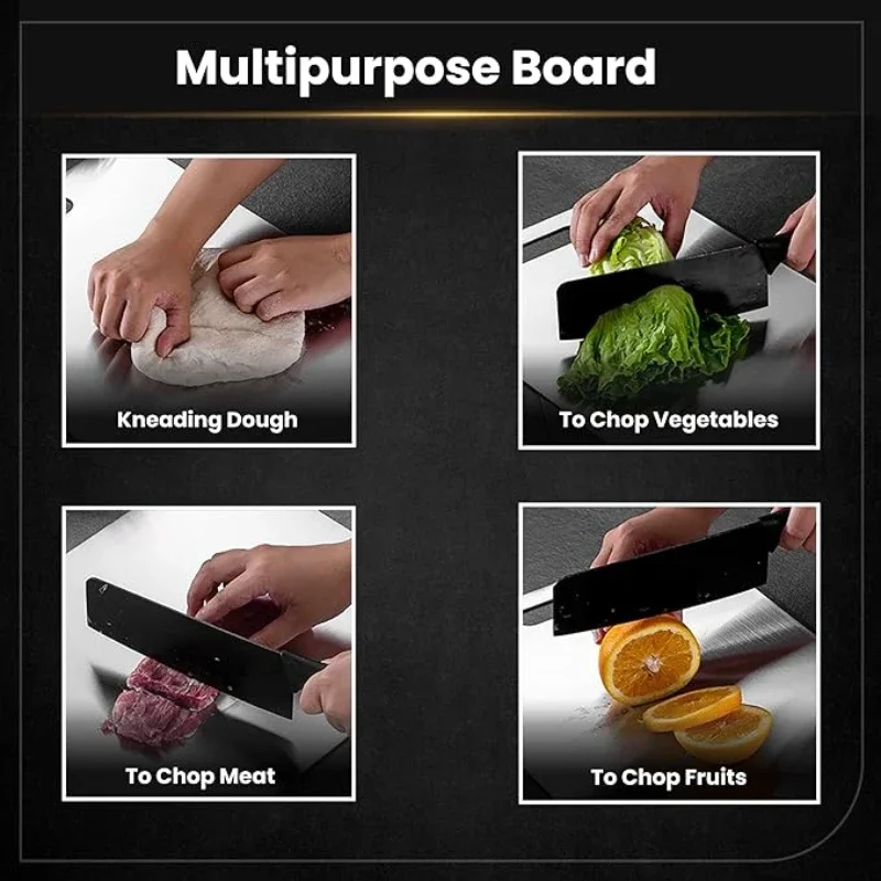 Stainless Steel Cutting Board Antibacterial Double-sided Cutting Board Thickened Rolling Noodle Household Tool Chopping Board