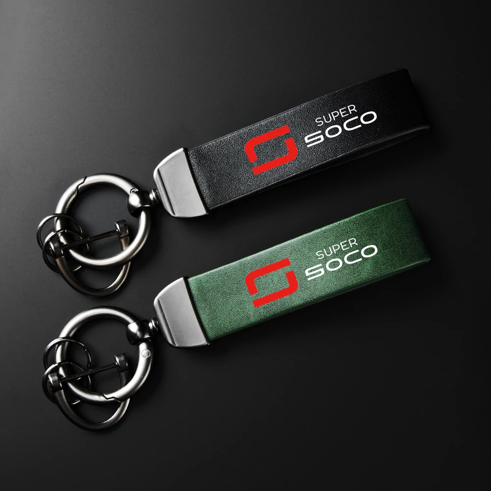Holder Keyring Motorcycle High-Grade Carbon leather Keychain For Super Soco CPx CUmini CUx TC 50 TC Max Wanderer TCMax 2019-2023