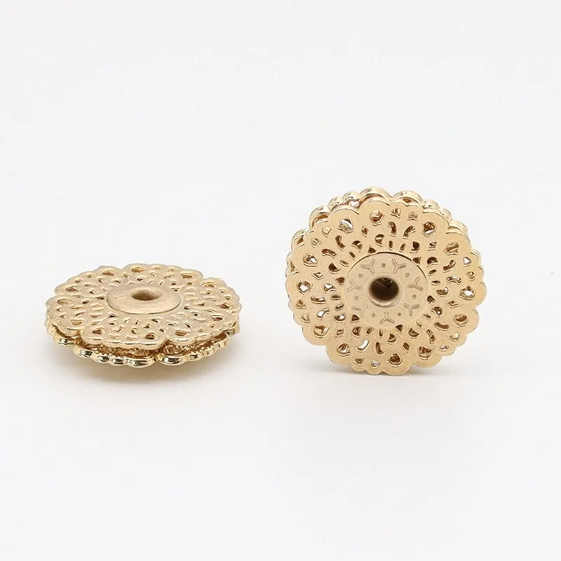 15/18/21/25/30mm Snowflake Invisible Snap Button Flower Clasp Button for Women Coat Sweater Clothes Cardigan Sewing Decoration