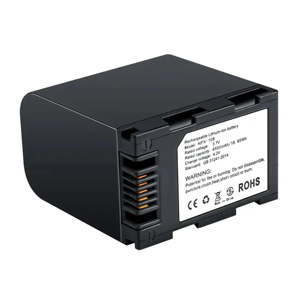 AA38M 4500mAh NPX-108 Rechargeable Battery Pack RX100 RX200 Camera Battery/Dual Charger for Video Camcorders 1PCS Battery