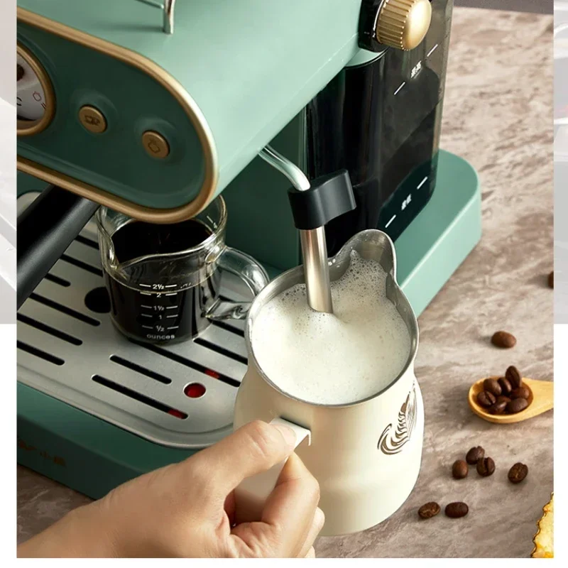 Italian Coffee Machine Semi-automatic Household Concentrated Retro Steam Milk Frother Integrated Small Pump Pressure Office