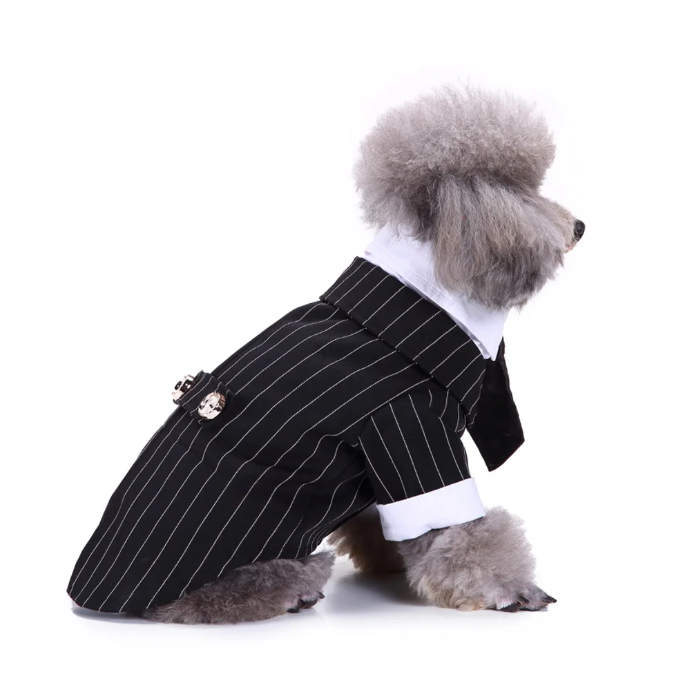 

Formal Dog Suit Vintage Style Exquisite Stitching Humanized Design Ideal for Weddings Parties Pet Apparel Size Xl