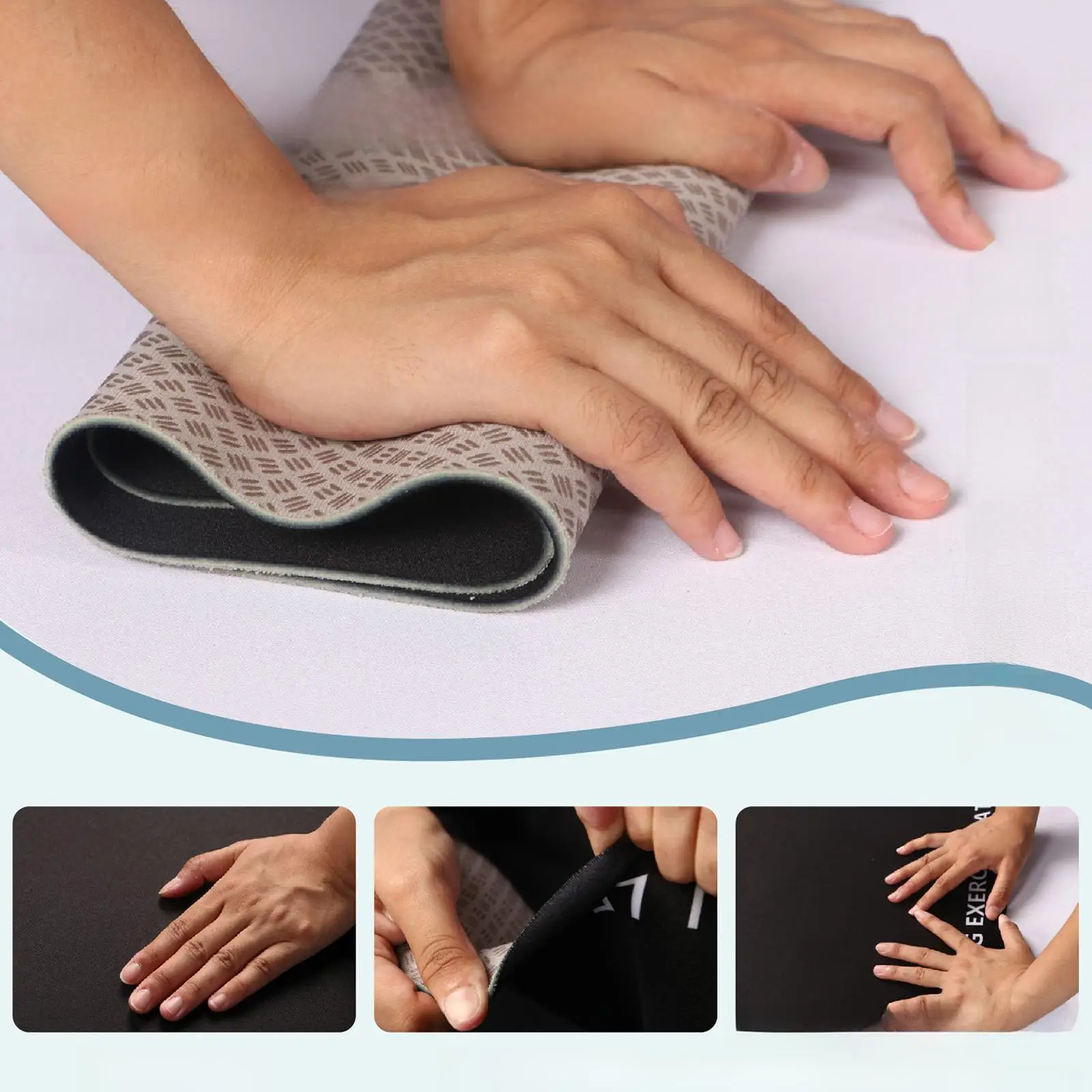 Non Slip Floor Protection Exercise Equipment Mat PU Material for Elliptical Leg Peddler Under Desk Seniors Fitness