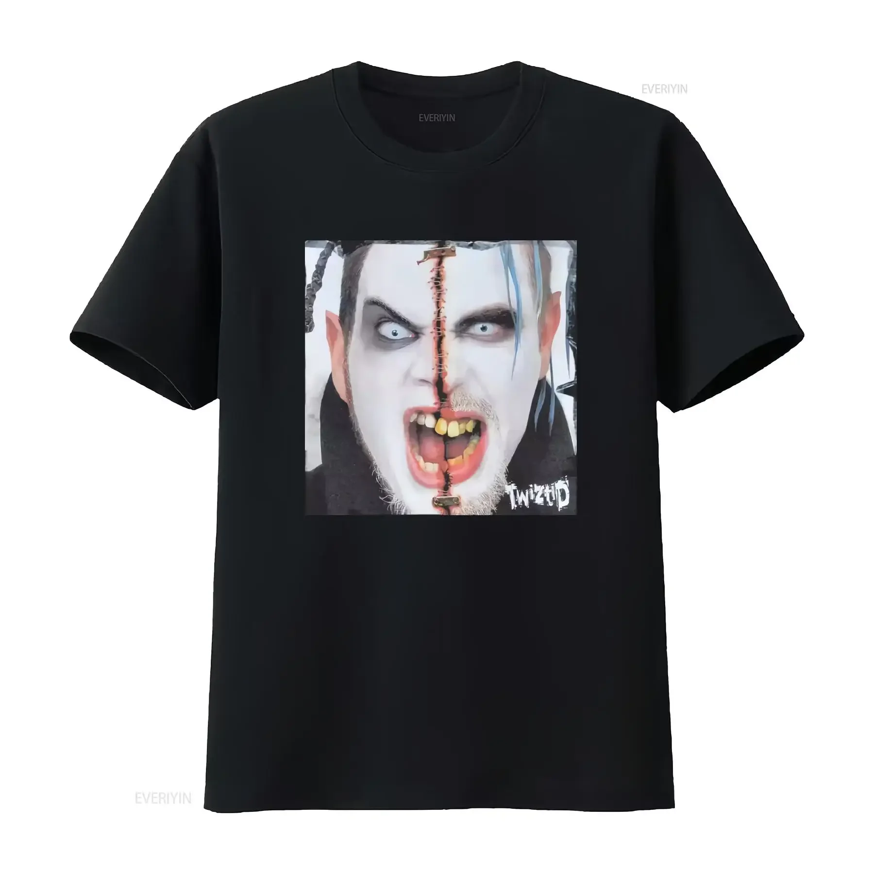 Men's Twiztid Freek Show T Shirt Large Black Unique Horror Design vintage Washed Casual Unisex designer clothes Slightly