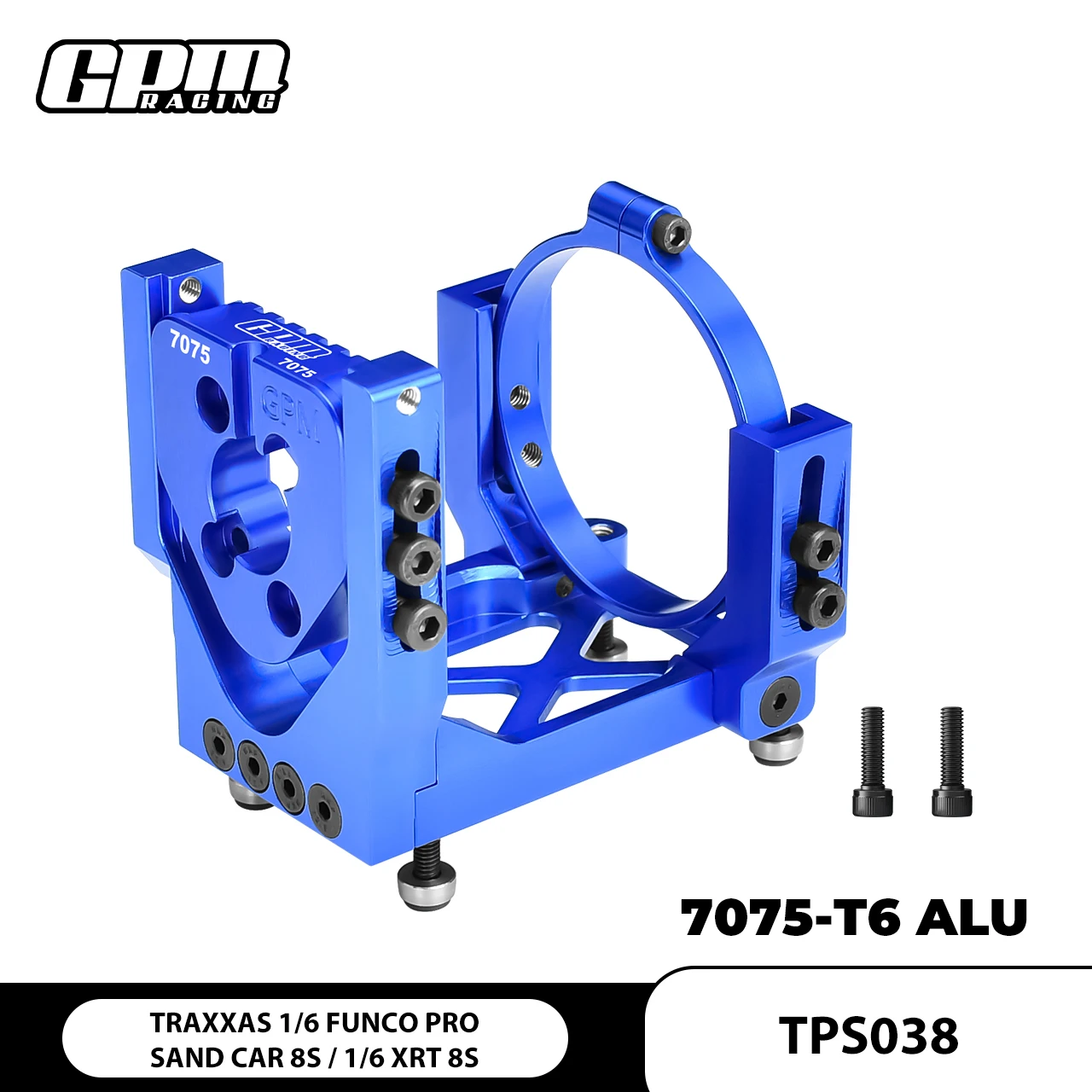 GPM 7075-T6 Alloy Oversized Motor Base For TRAXXAS 1/6 Funco Pro Sand Car 8S