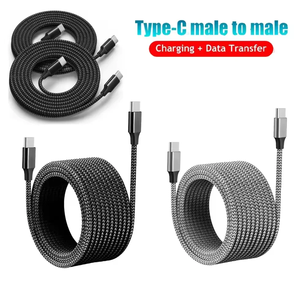Câble magnétique USB C à C 66W, USB A à Type C, charge rapide, cordon de charge tressé en Nylon pour iPhone Samsung Xiaomi Huawei ordinateur portable