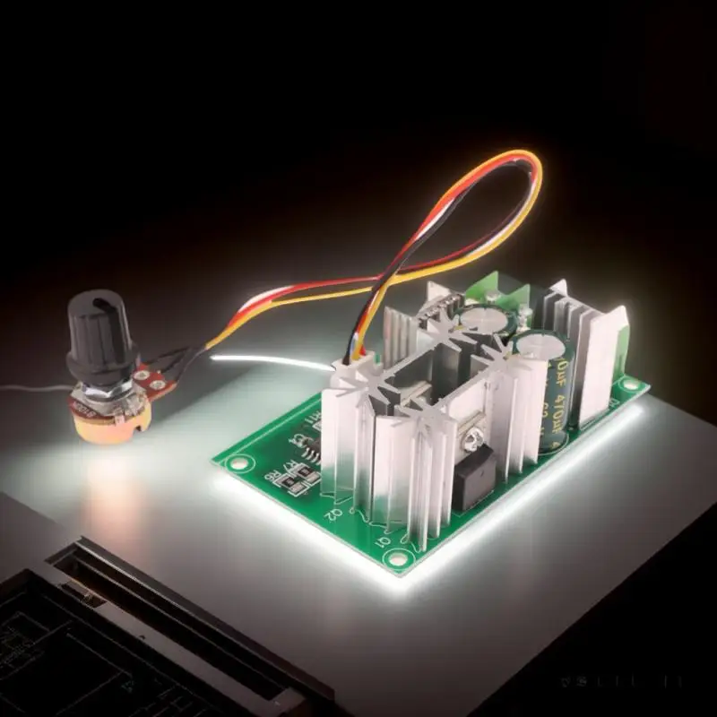 High Power 20A PWM Motor Speed Controller Set, DC10-60V Current Regulator for Speed Control on 12V 24V 36V 48V DC Motors