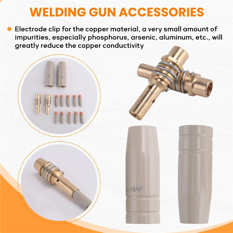 【People Favorite】56Pcs 15AK Coating Protection Nozzle Non-Stick Welding Slag European Airless Gas Protection Machine Protective