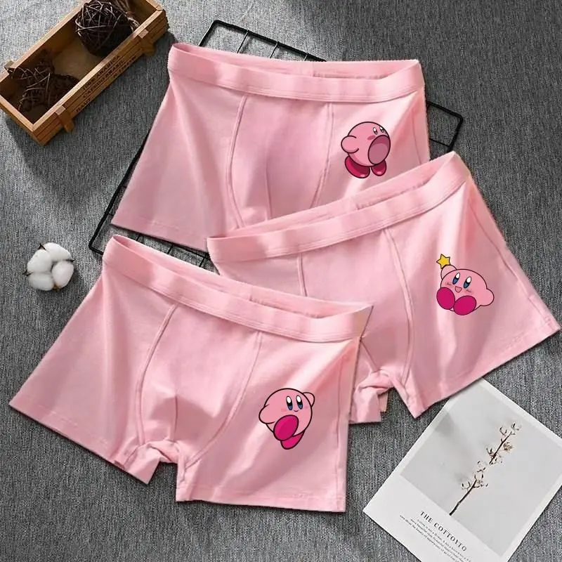 Cartoon Anime Kirby Underwear Men Briefs Boys Teenager Boxer Briefs Kawaii Cosplay Male Cotton Underwear Couple Birthday Gifts