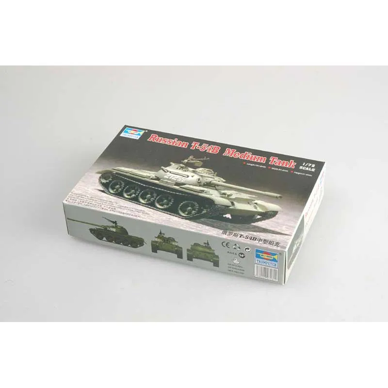 Trumpeter 07281 1/72 Scale Russian T54 T-54B Medium Tank Military Display Toy Plastic Assembly Building Model Kit