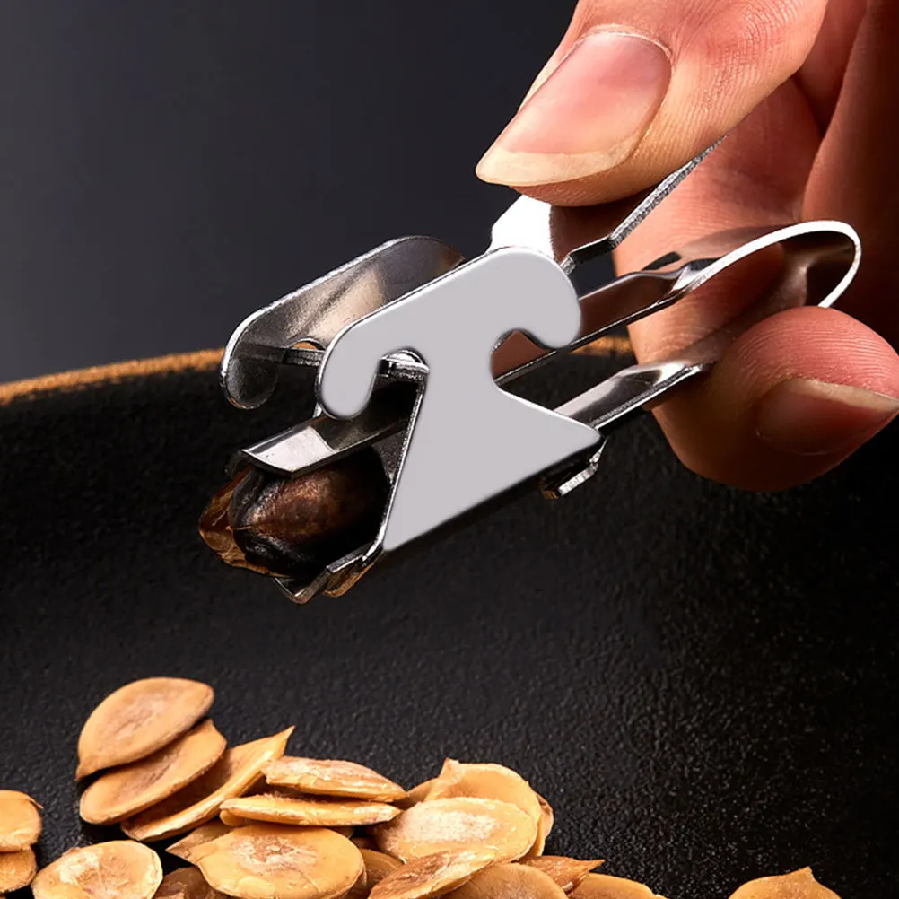 

4pcs Stainless Steel Pine Shellers Openers Compact Melon Peeling Pliers Portable Sunflower Peeler Kitchen Supply Shell