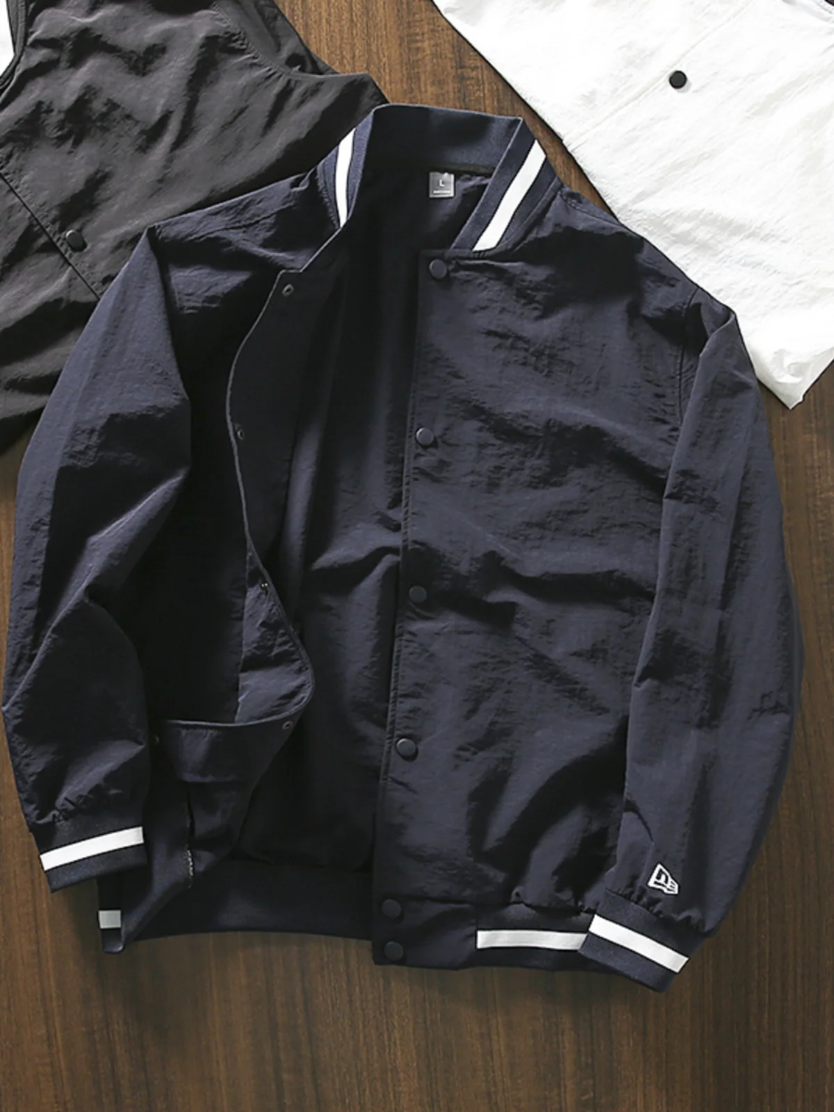 

Lightweight Breathable Men's Casual Color Outdoor Baseball Collar Jaet Faionable Autumn Outerwear Color Blo Design