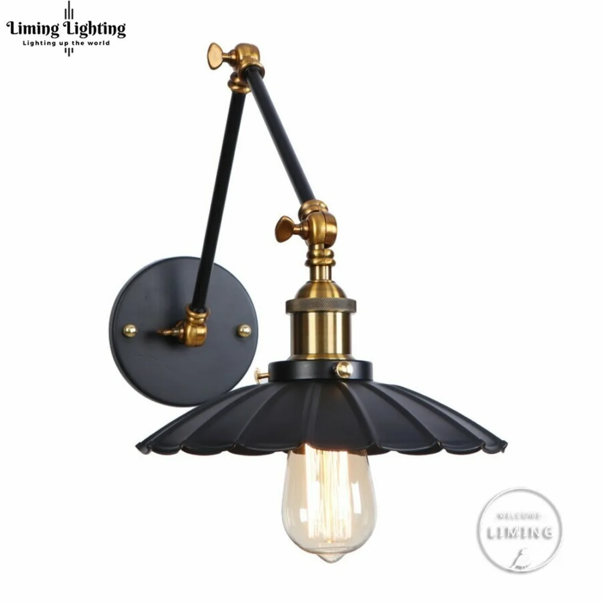 Antique Arm Vintage Wall Lamp Sconce Beside Bedroom Stair Hallway Edison Style Loft Industrial Wall Light Fixtures Luminaria