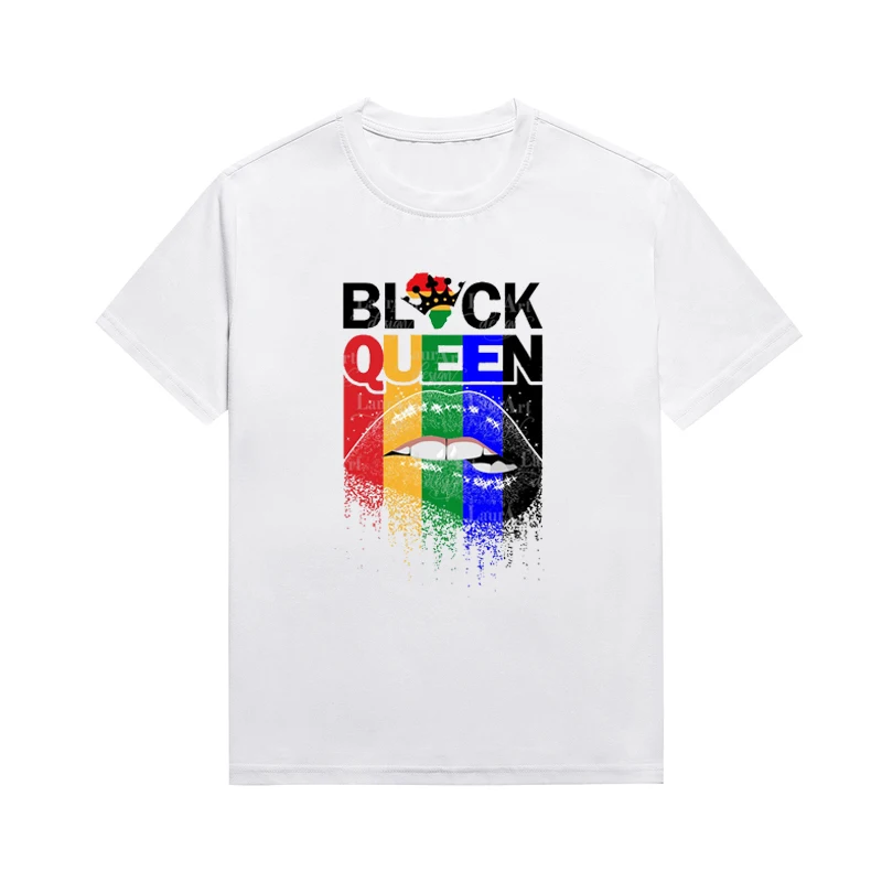 Black Queen Graphic T Shirt Melanin Fashion Aesthetic Women Tees Cotton Harajuku Tee Custom Top For Women