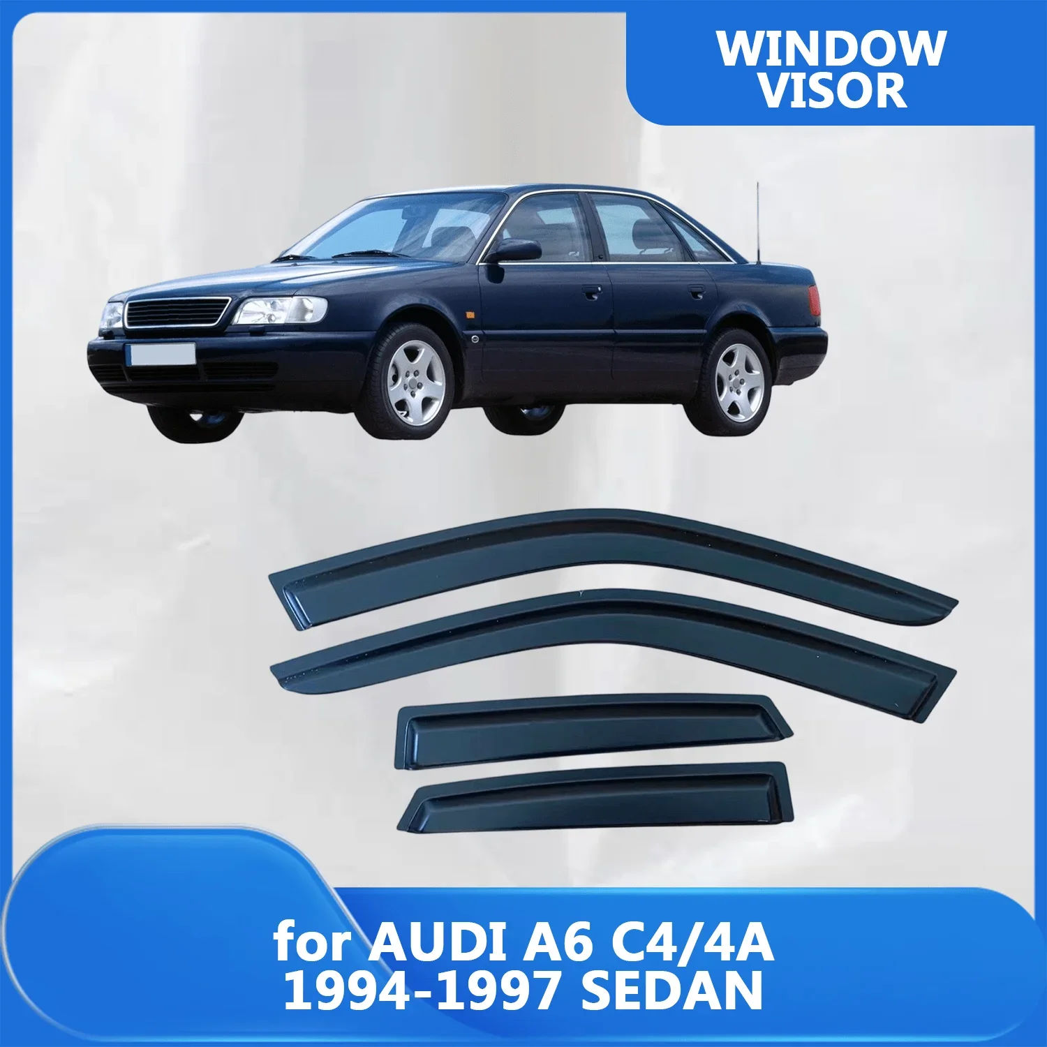 

Window Visor for AUDI A6 C4/4A 1994 1995 1996 1997 SEDAN Weathershied Door Side Window Wind Sun Rain Guards