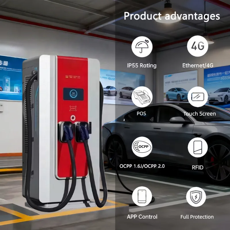 YIXINDIAN Charging Stations for Electric Vehicles 30kW 180kW 240kW 360kW Outdoor Remote Control Solar Panel Locking Mechanism
