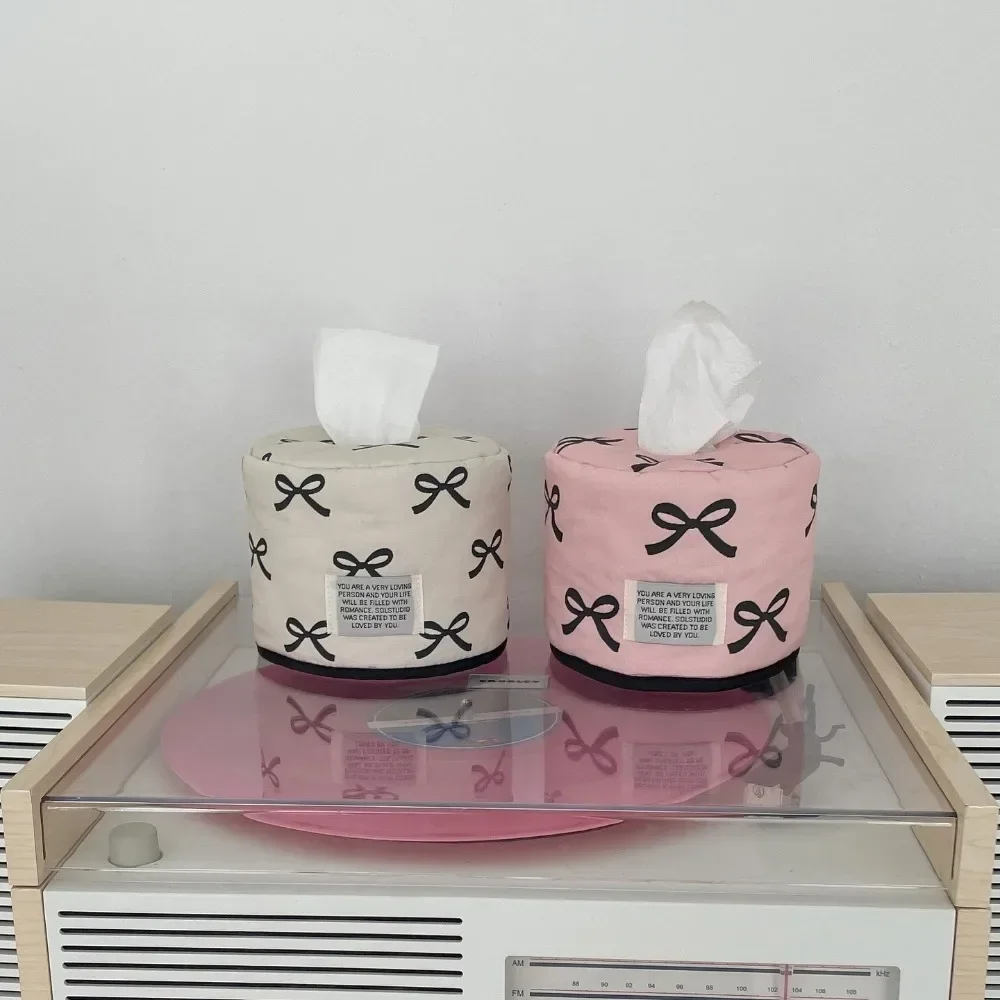 Bowknot الأنسجة الورقية صندوق تخزين ديكور للطاولات توفير المساحة لفة ورقة الأنسجة حامل الأنسجة تخزين منديل الأنسجة صندوق المنزل