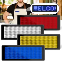 Fully New Bluetooth LED Name Badge DIY Programmable Scrolling Message Board Mini LED Display HD Text Digits Pattern Display