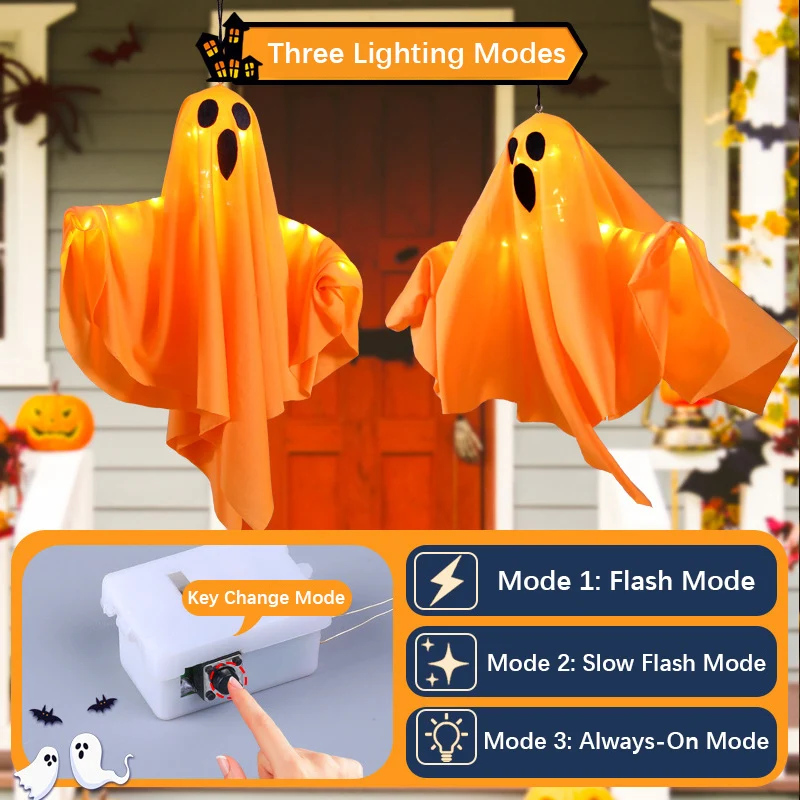 Halloween Ghost Lamp, Night Light, Battery Powered LED Light Panel, Light Decoration for Christmas, Birthday Party, Bedroom