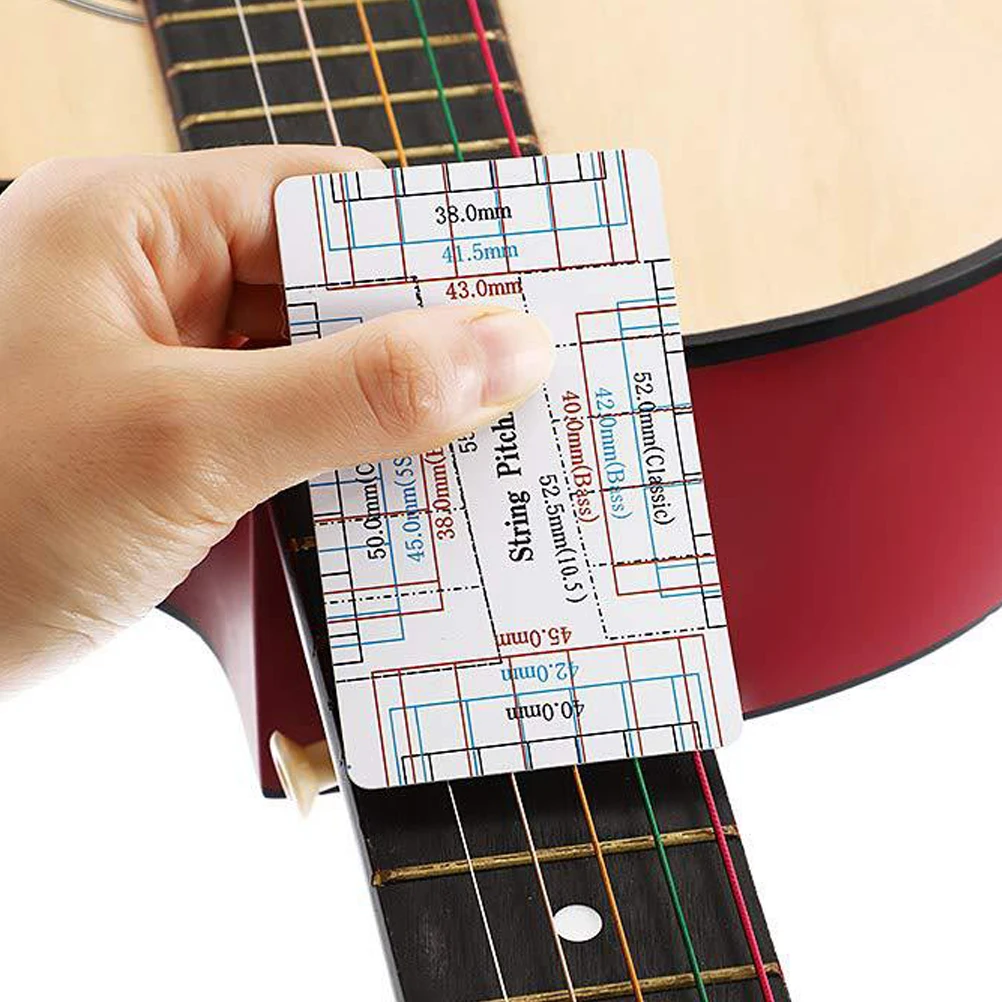 

2Pcs Guitar String Action Gauge for Electric Acoustic Bass Classical Guitar Tools Height Measurement Stainless Steel Plastic