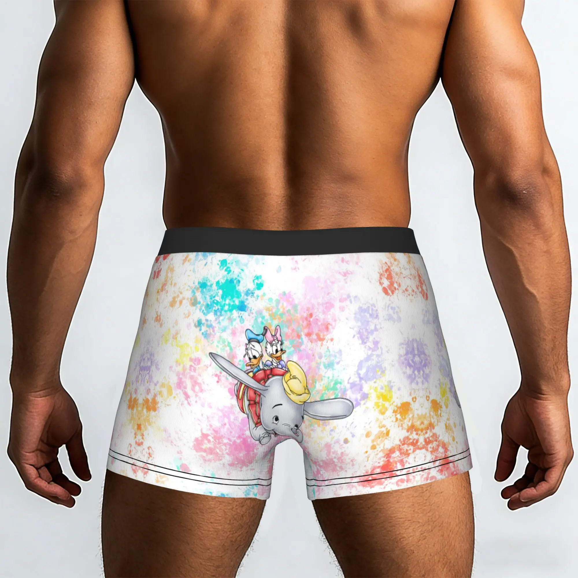 Customized D-Dumboes Cartoon Boxer Shorts For Homme 3D Printed Cute Elephant  Underwear Panties Briefs Stretch Underpants
