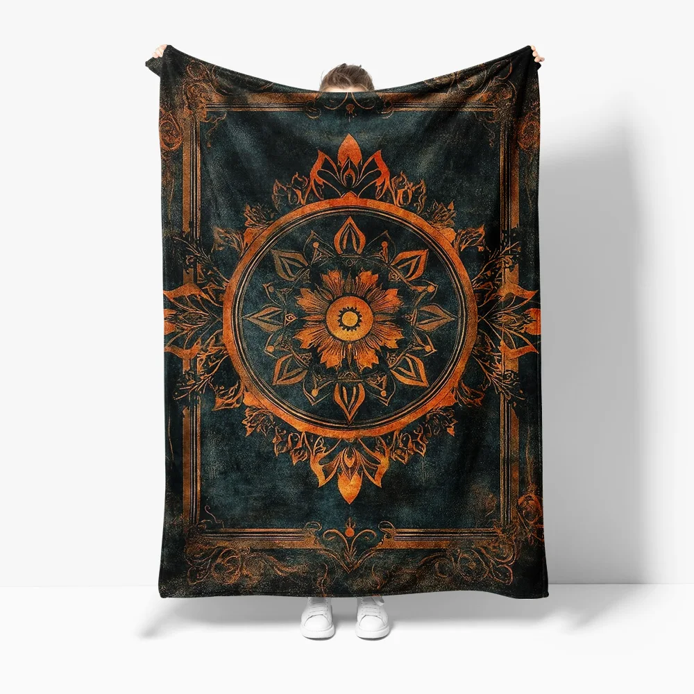 Vintage Moroccan Ethnic Damask Floral Lace Decorative Throw Blanket Bedspread Cushion Cover
