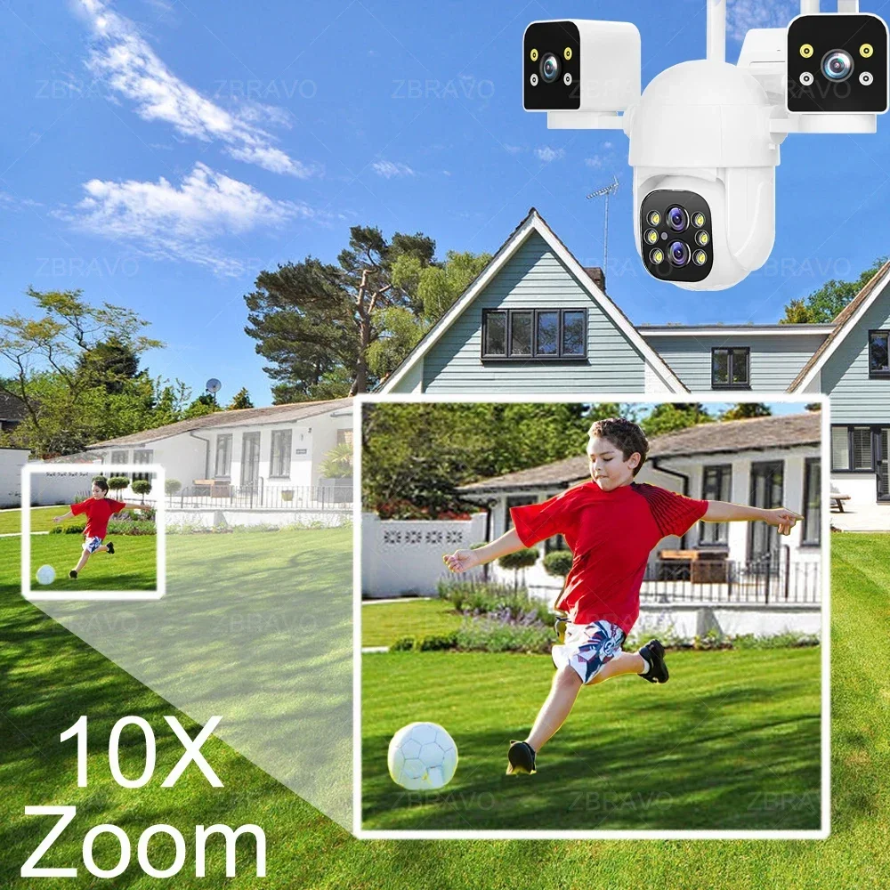 IPC360 HOME 8K 16MP 10X Zoom PTZ Camera Color Night Vision Two Way Audio Auto Tracking Outdoor Waterproof Surveillance Cameras