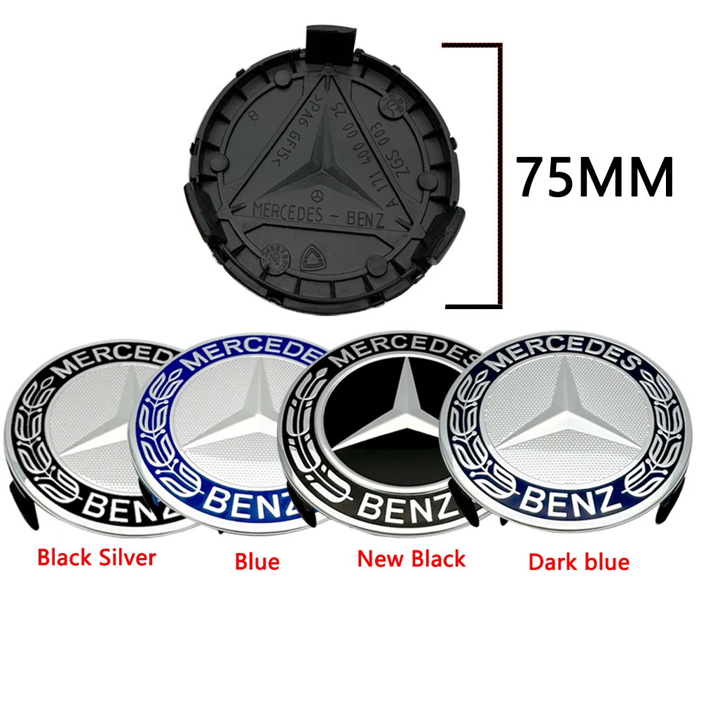 Insignia de emblema de tapa de cubo de rueda para Mercedes Benz, C180, C200, E200, E260, E300, ML350, A1714000025, W230, W210, W211, W221, W219,