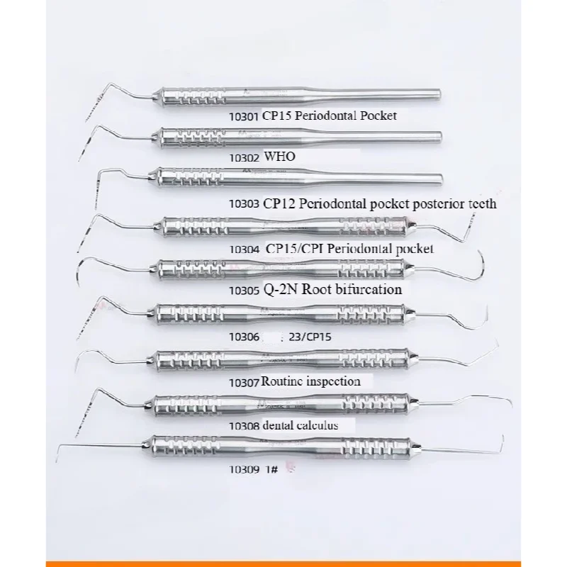Stainless Steel Dental Periodontal Probe CP15 Periodontal Pocket Root Bifurcation CPI Ball Head Dentistry Dg16 Root Canal Probe