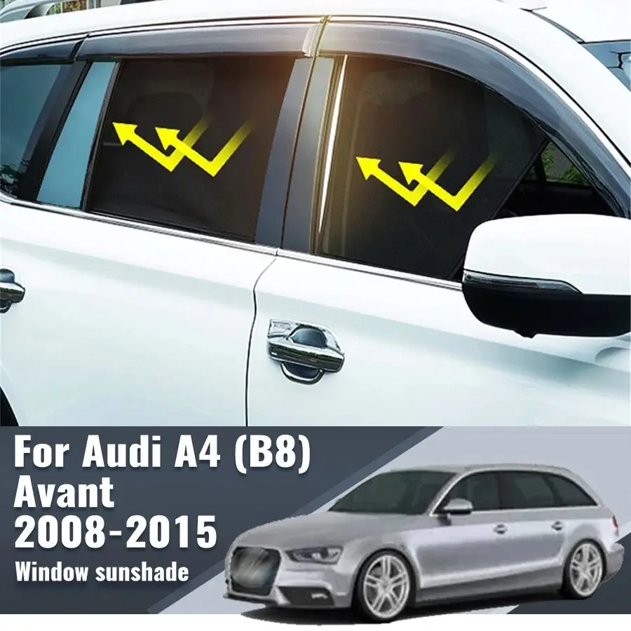 For Audi A4 B8 Avant 2008-2016 Rear Side Window Sun Shade Visor Car Sunshade Accessories Front Windshield Mesh Vehicle Curtain