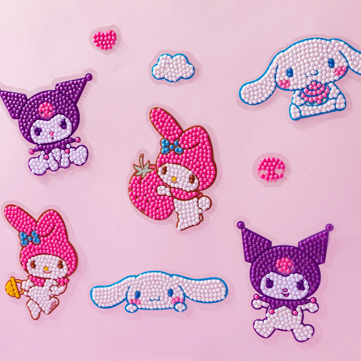 Sanrio Melody Fun Spot Diamond Stickers Creative Handbook Stickers Culomi Pattern Cartoon Decorative flash drill Stickers