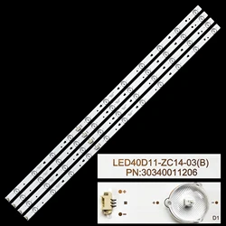 Tira de LED para iluminación trasera para LE40F3000WX LT-40M640 MTV-4128LTA2 LSC400HN01 LT-40E71-A LED40D11-ZC14-03-B LED40D11-01 30340011206