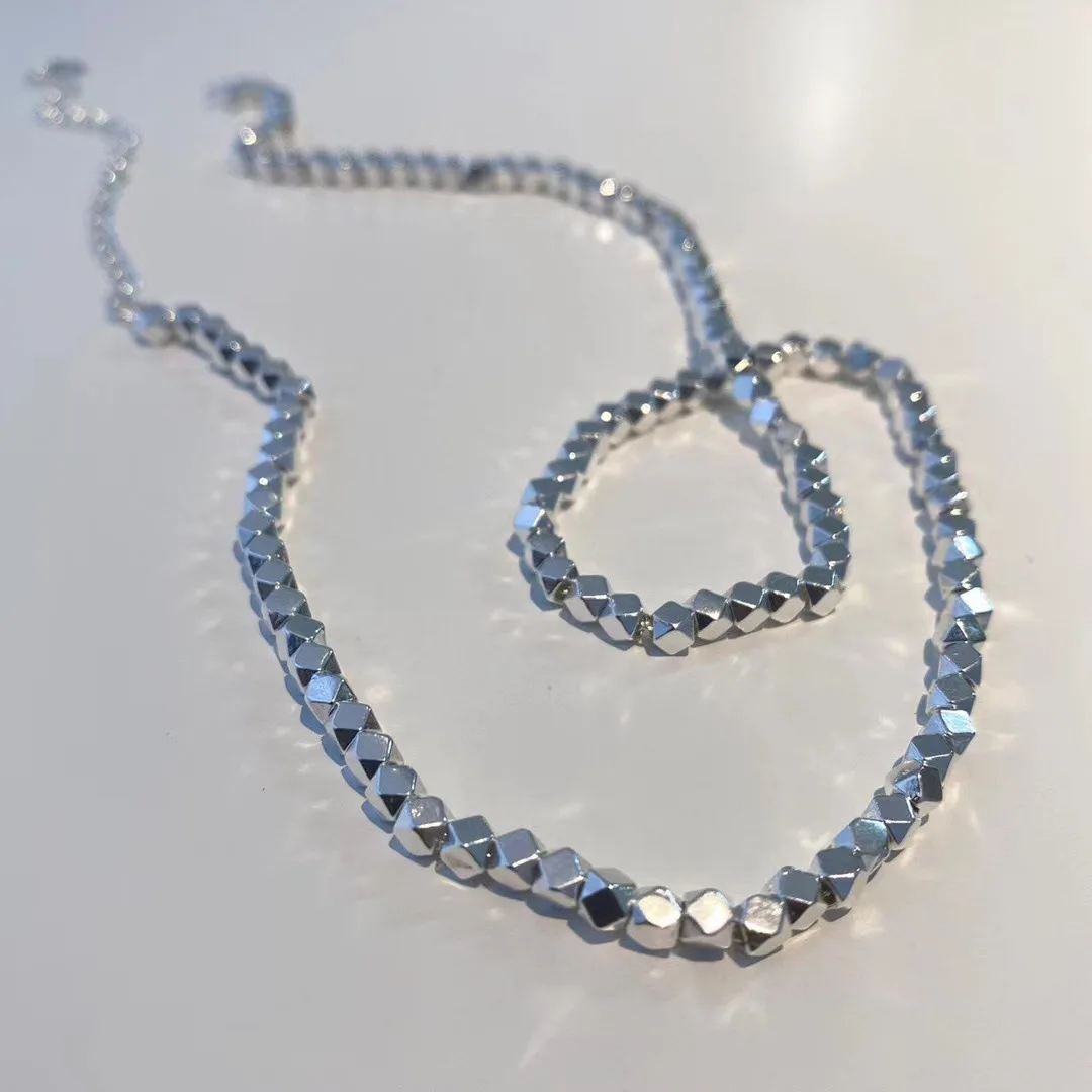 

Высококачественное блестящее уникальное ожерелье из серебра 925 пробы для женщин, необычная Бриллиантовая Роскошная цепочка до ключиц, Изящные Ювелирные изделия