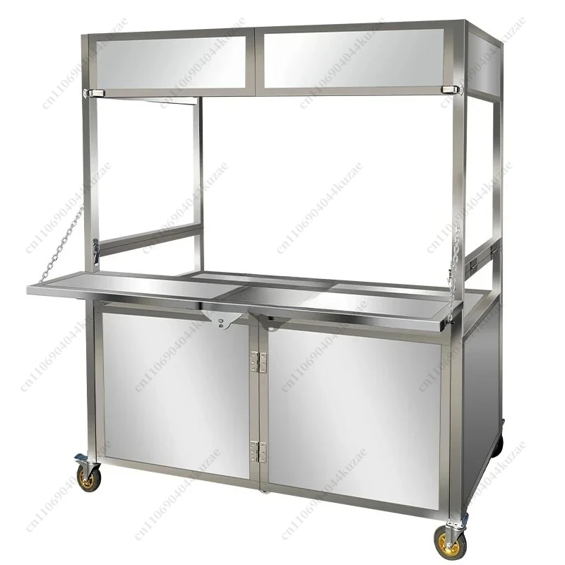 Folding Stall Trolley Snack Mobile Dining Car Night Market Oden Cooking Mobile Stall