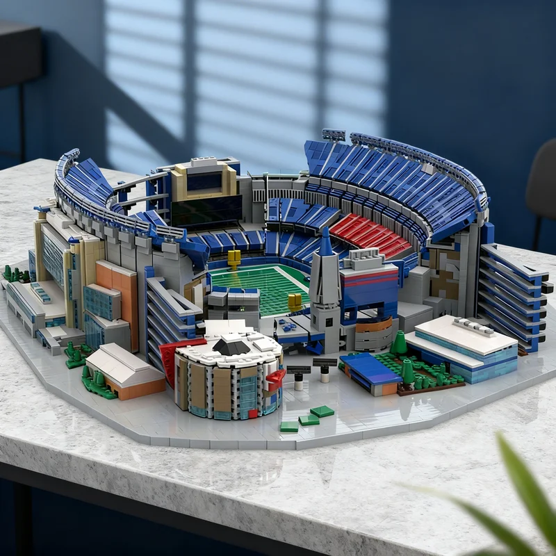 

8368pcs MOC New England Football Stadium Icons Model Building Blocks DIY Gift Creative Collectible Display Decor Premium Adult