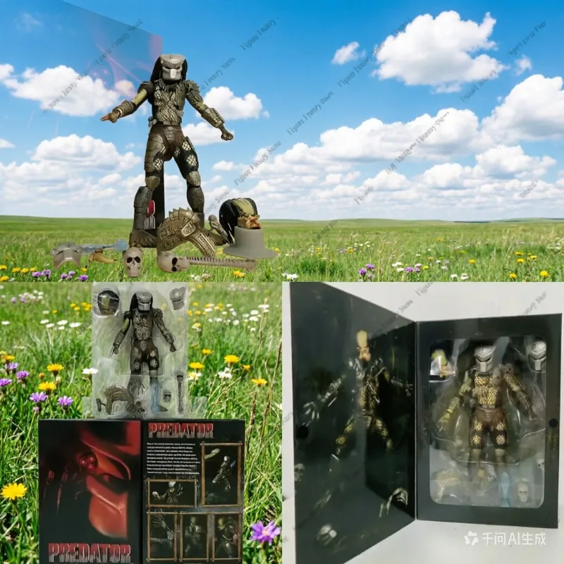 

Коллекционная фигурка NECA Jungle Hunter Predator: подвижная игрушка с множеством точек артикуляции, идеально подходит для