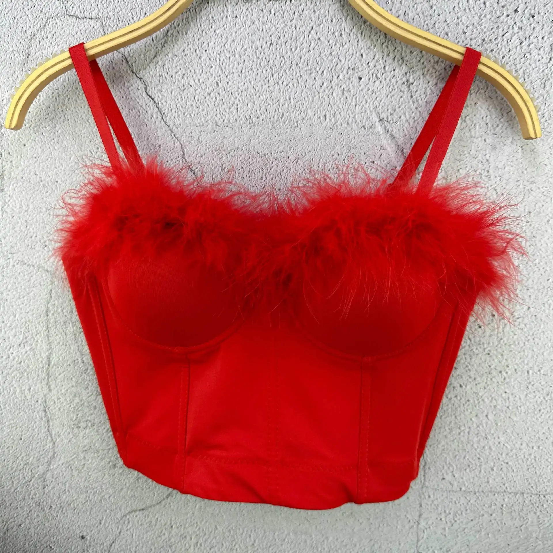 J750 Прямая поставка, красивые бюстгальтеры для девочек и женщин, топы-трубы Sweet Memory, черный, белый, красный, с перьями, маленькая майка на бретелях, одежда в стиле ретро