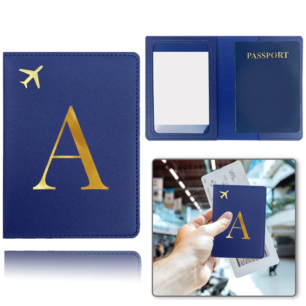 Fashion Pu Passport Case Cover Pocket Travel Airplane Passport Business Passport Clip Credit Card Organizer Cover Letter Pattern