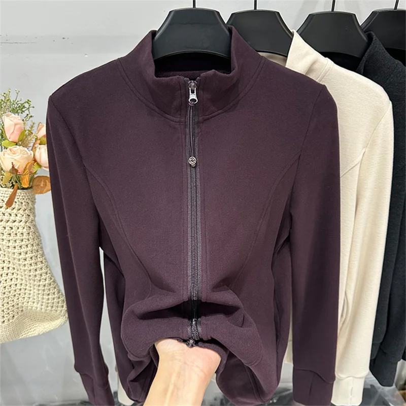 High Quality Double Sided Velvet Zipper Short Jacket Women's Thickened Warm Trendy Sweatshirt Autumn Winter New Arrival