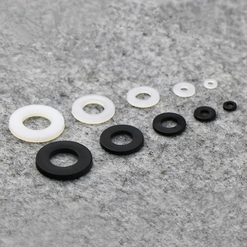 

Black/ White Plastic Nylon Ultrathin Washer Flat Ring Seal Washer Gasket