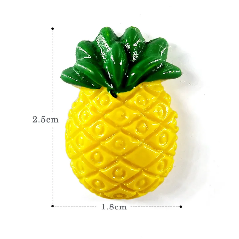 10pcs Pineapple Fruit Fridge Magnet Whiteboard Magnetic Sticker Cartoon Shape Refrigerator Whitebord Sticker Decoration Kitchen